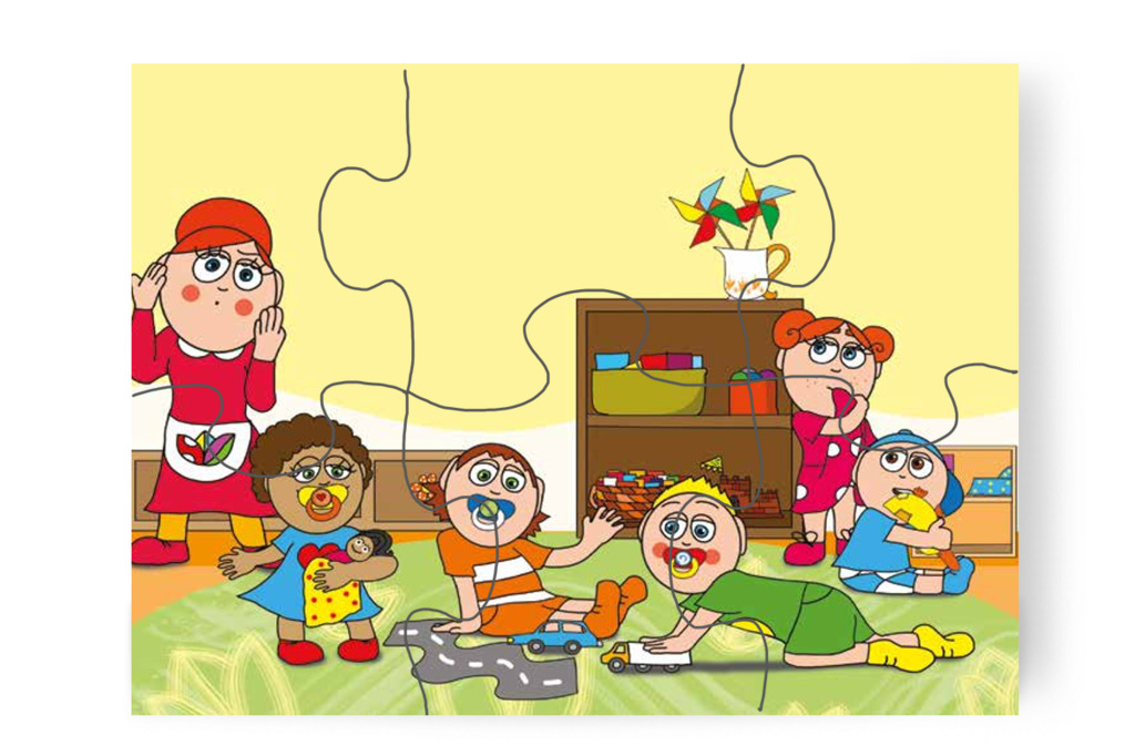 Óvónéni elárulja a varázslatot – Dolly és a cumi puzzle, 6 darab [TC17-18-P06]