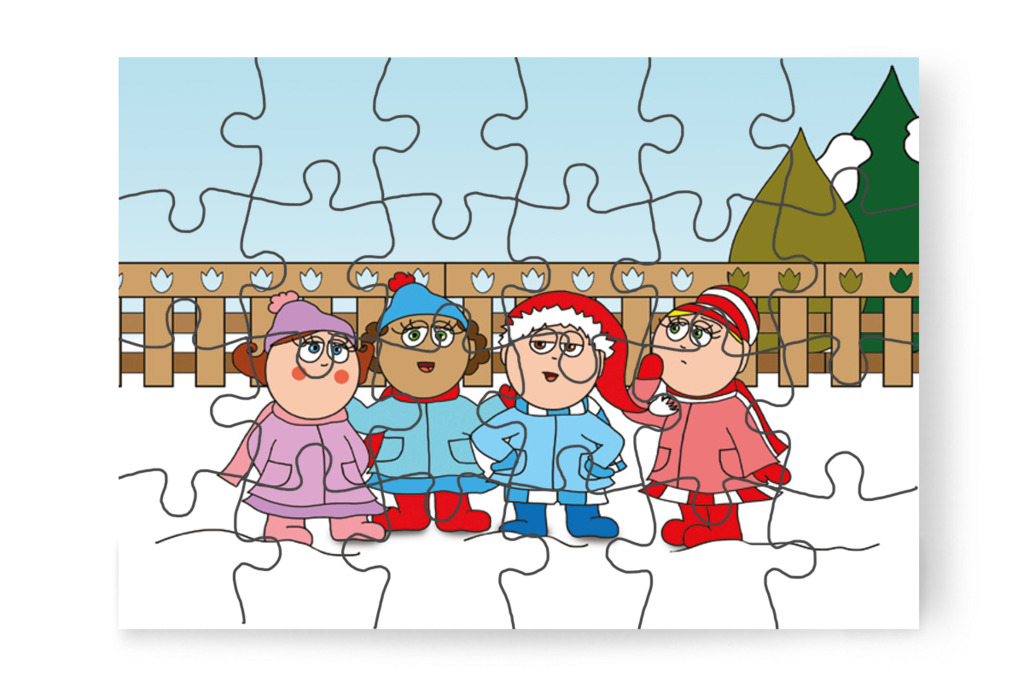 A többiek is megkóstolják a holmijukat – Dolly és a cumi puzzle, 24 darab [TC17-19-P24]