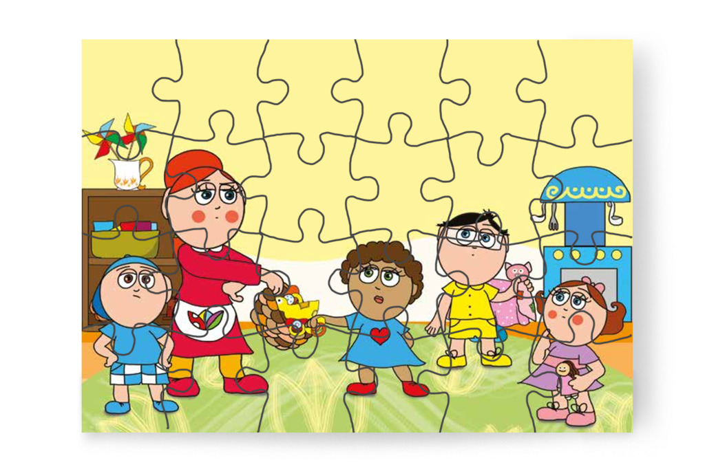 Márky és Klára is furcsa ízt érez – Dolly és a cumi puzzle, 24 darab [TC17-20-P24]