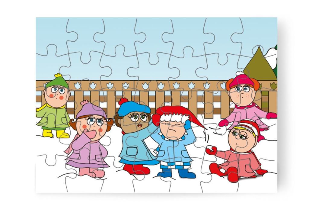 A gyerekek újra megígérik, hogy nem rágcsálnak – Dolly és a cumi puzzle, 35 darab [TC17-23-P35]