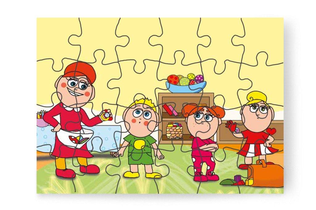 Óvónéni visszaváltoztatja a tárgyakat – Dolly és a cumi puzzle, 24 darab [TC17-24-P24]