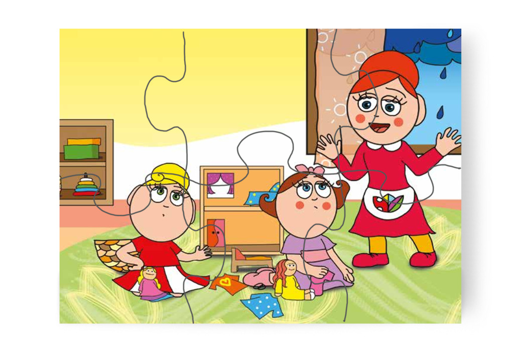 Óvónéni a babaruha megosztását kéri – Egy hisztis nap puzzle, 6 darab [TC18-03-P06]