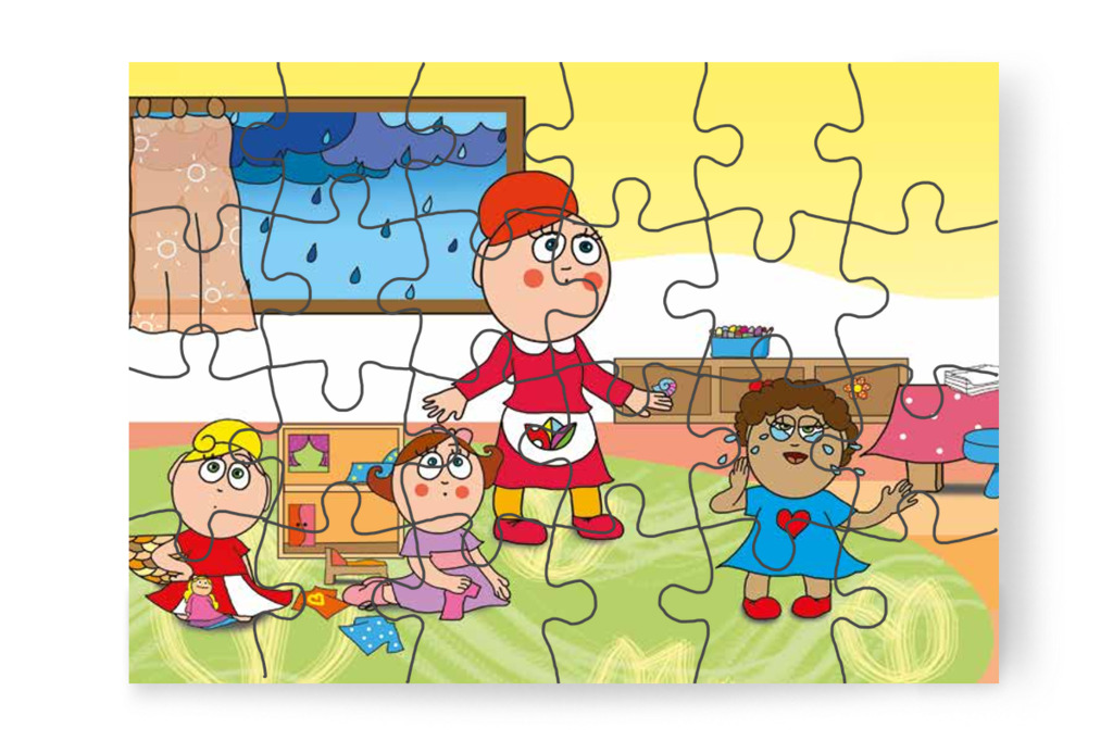 Dolly sírva Óvónénihez fut – Egy hisztis nap puzzle, 24 darab [TC18-04-P24]