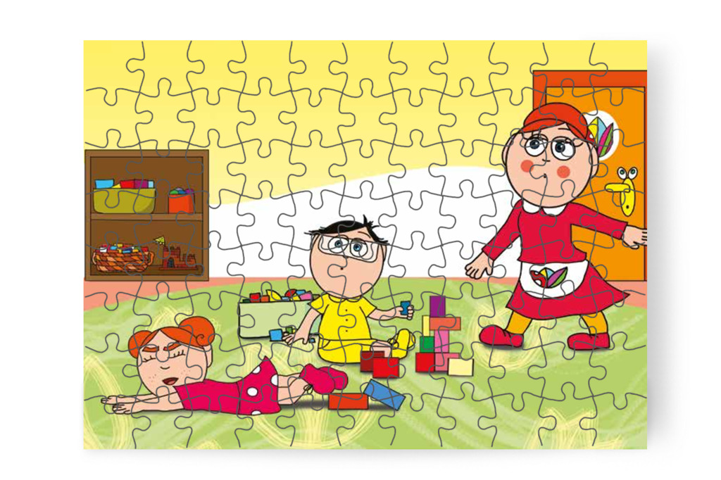 Klára felszisszen a kezét fájlalva – Egy hisztis nap puzzle, 88 darab [TC18-07-P88]