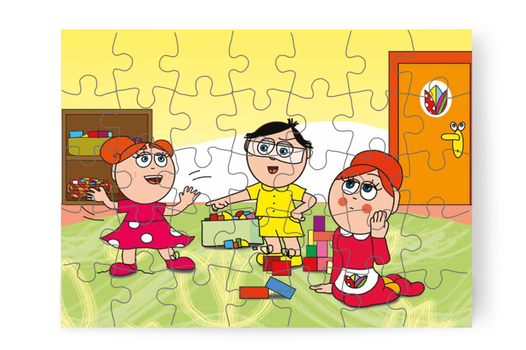 Tamás és Klára az esés okán vitáznak – Egy hisztis nap puzzle, 35 darab [TC18-09-P35]