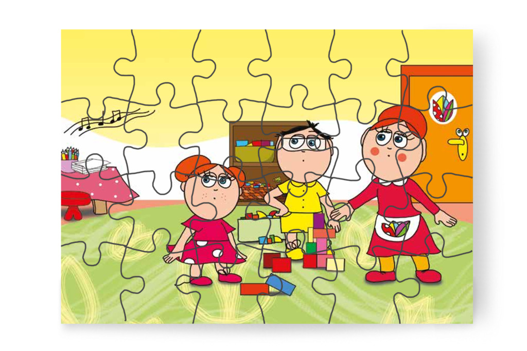 Patrik és Ádám is veszekedni kezd – Egy hisztis nap puzzle, 24 darab [TC18-10-P24]