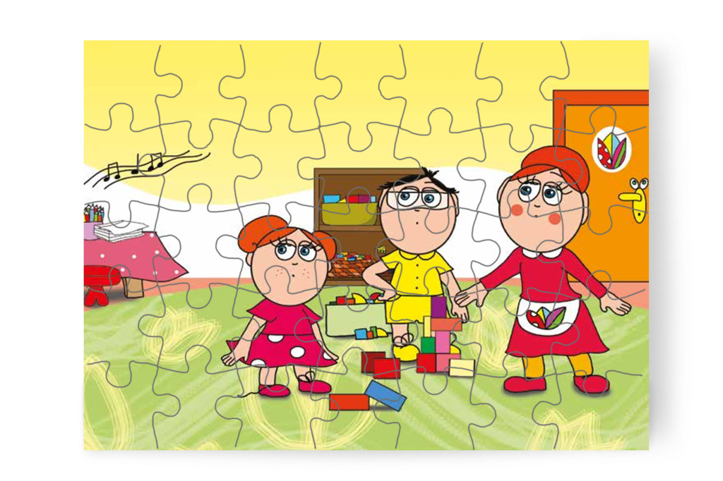 Patrik és Ádám is veszekedni kezd – Egy hisztis nap puzzle, 35 darab [TC18-10-P35]