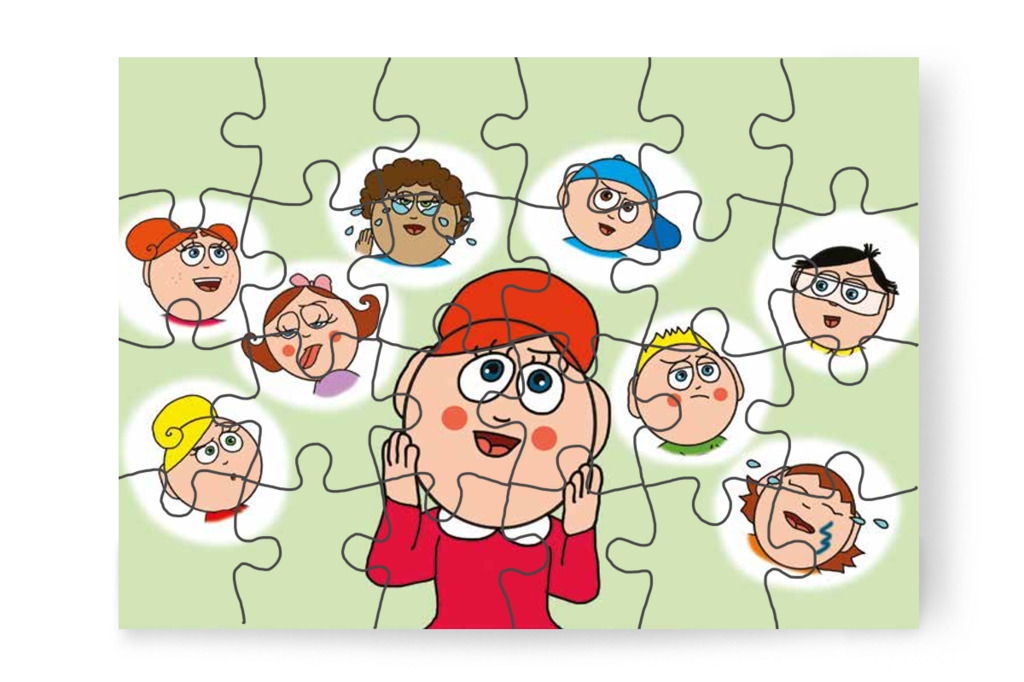 Óvónéni a sok veszekedésen töpreng – Egy hisztis nap puzzle, 24 darab [TC18-14-P24]