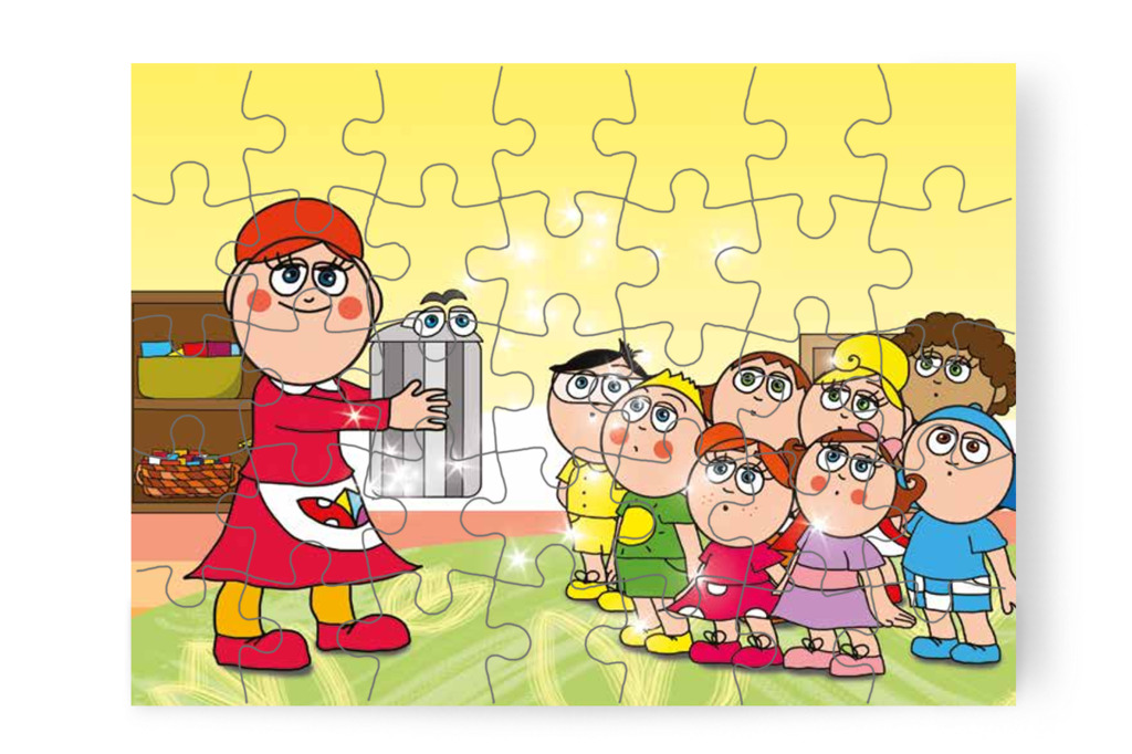 Óvónéni elővarázsol egy szemeteskukát – Egy hisztis nap puzzle, 35 darab [TC18-15-P35]