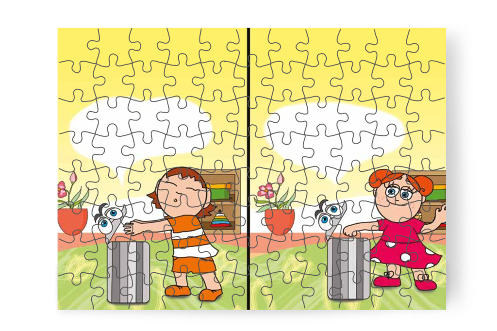 Ádám és Klára búcsút int a hisztinek – Egy hisztis nap puzzle, 88 darab [TC18-21-P88]