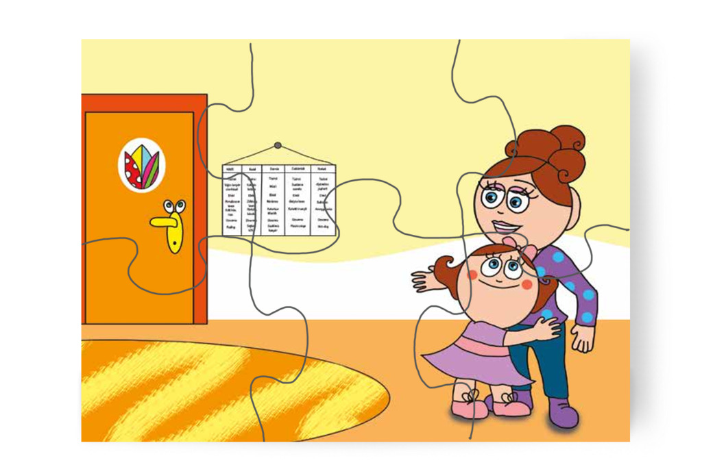 Natali észreveszi a heti étlapot – Natali és az óvoda étlapja puzzle, 6 darab [TC19-03-P06]