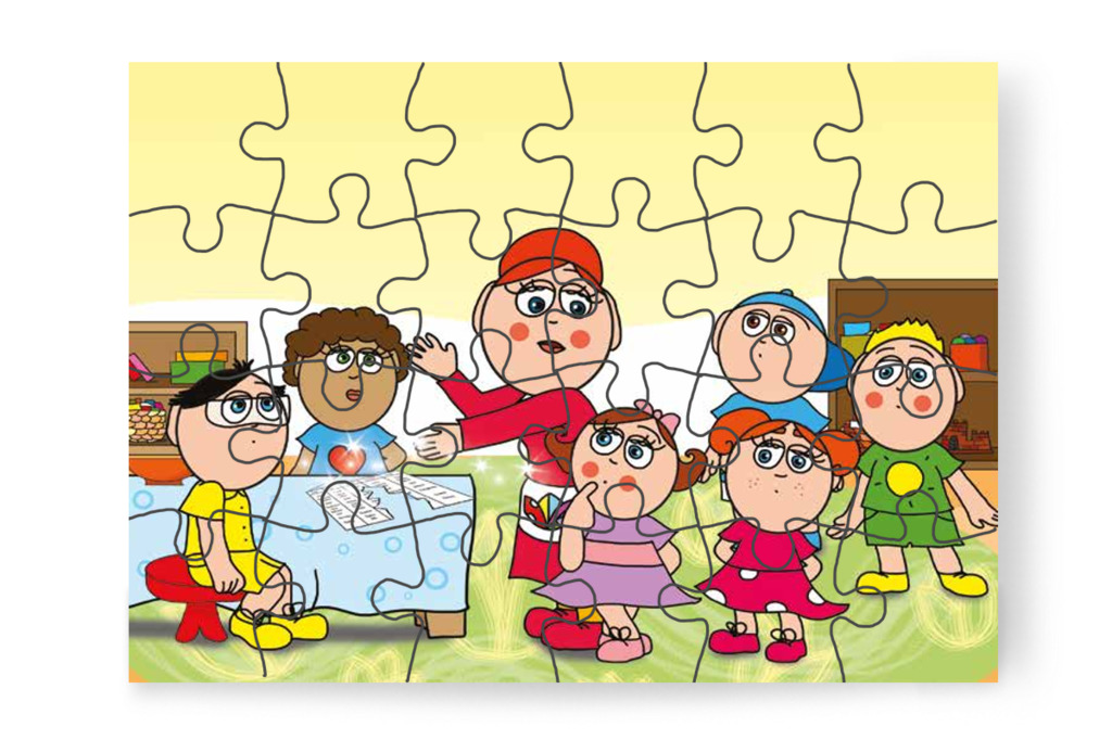 Óvónéni megjavítja az étlapot – Natali és az óvoda étlapja puzzle, 24 darab [TC19-17-P24]