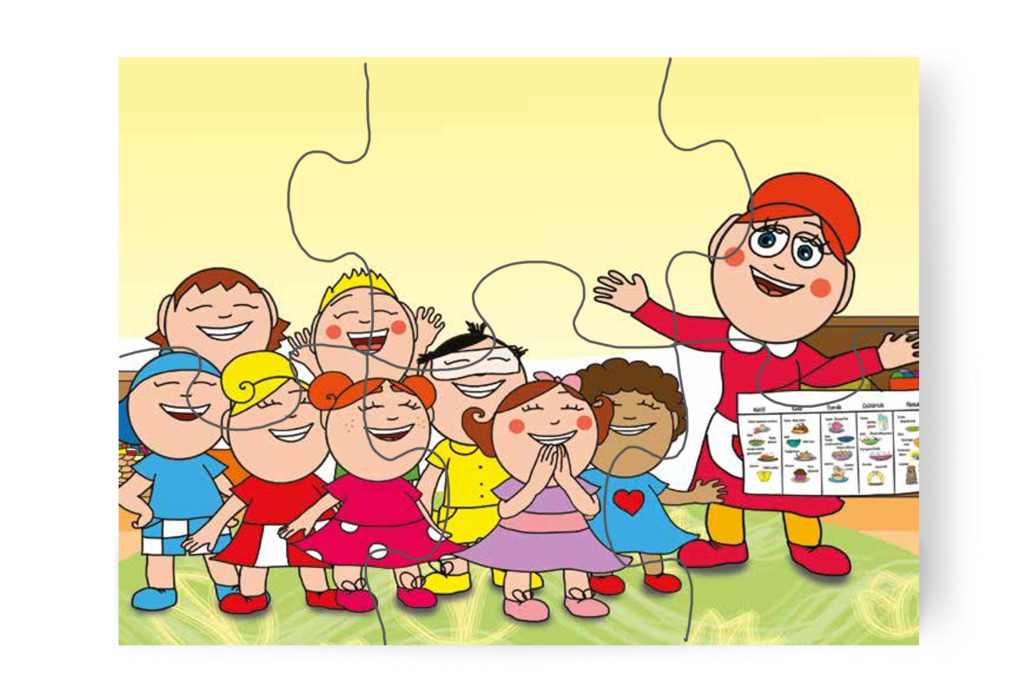 Az étlap visszakerül a helyére – Natali és az óvoda étlapja puzzle, 6 darab [TC19-23-P06]