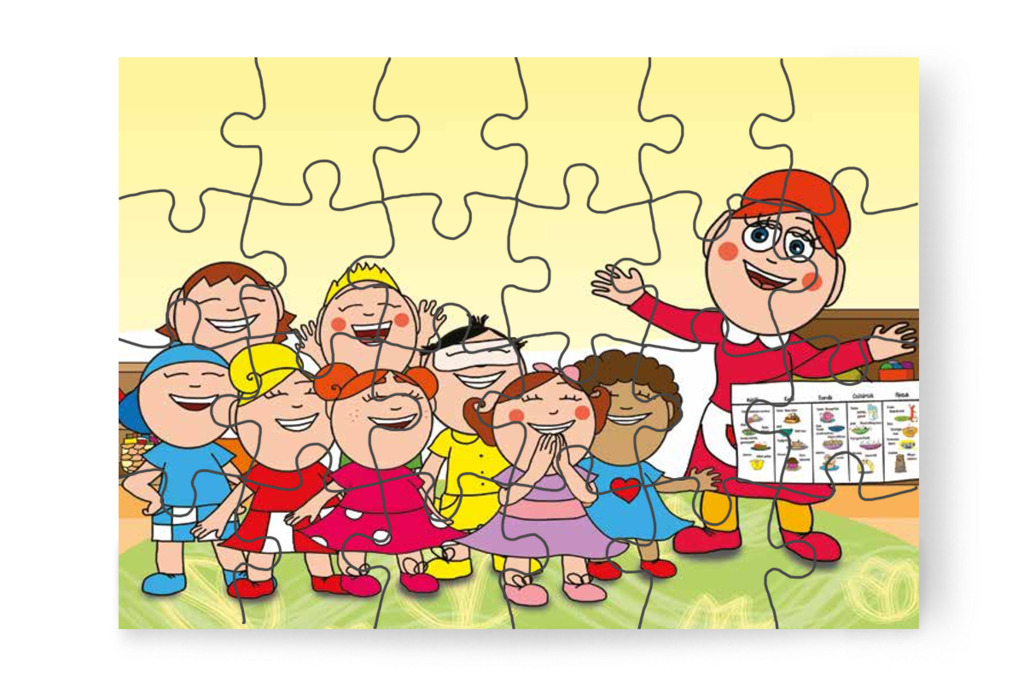 Az étlap visszakerül a helyére – Natali és az óvoda étlapja puzzle, 24 darab [TC19-23-P24]