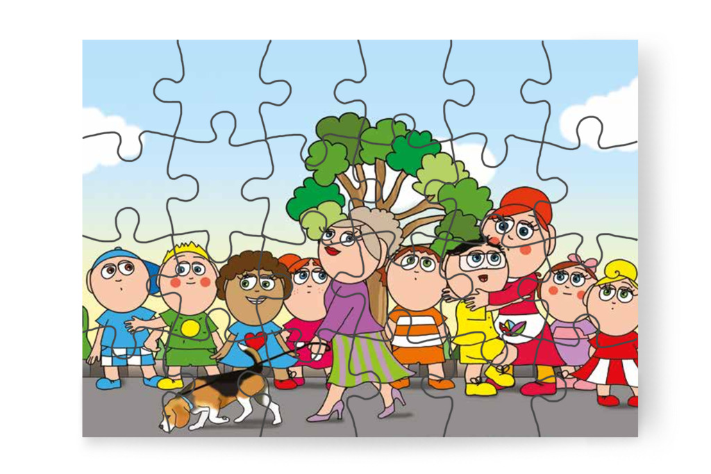 Tamás megijed a kutyustól – Tamás és a kutyusok puzzle, 24 darab [TC21-04-P24]