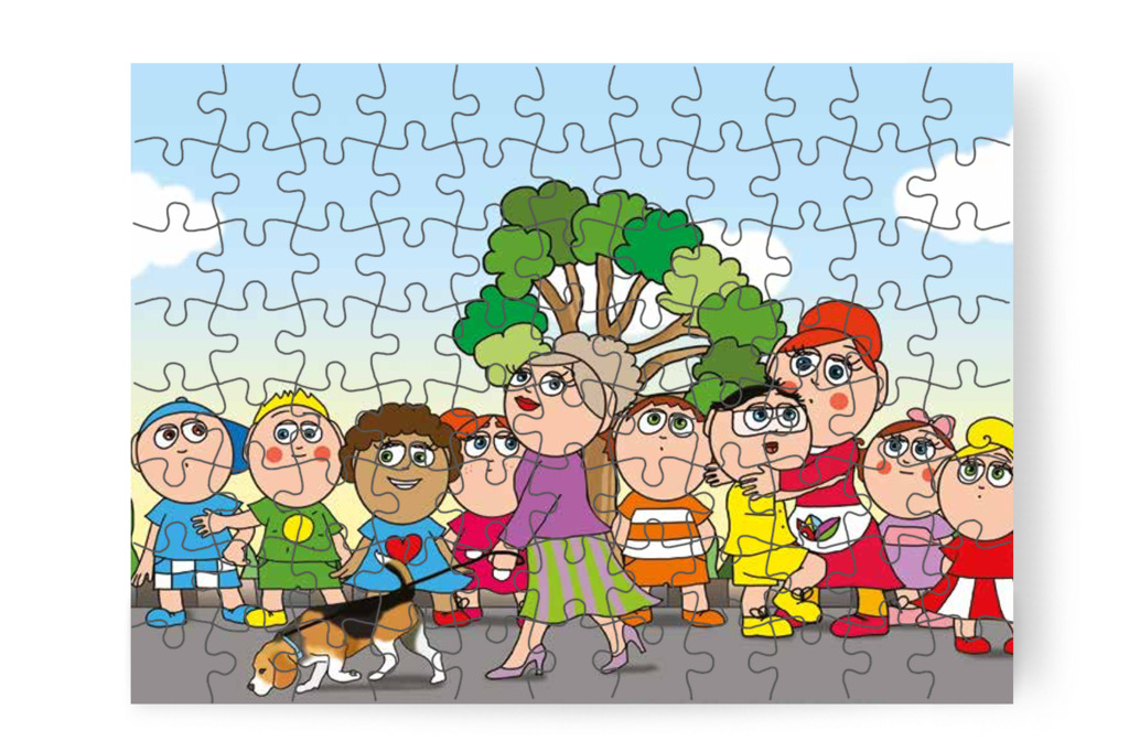 Tamás megijed a kutyustól – Tamás és a kutyusok puzzle, 88 darab [TC21-04-P88]