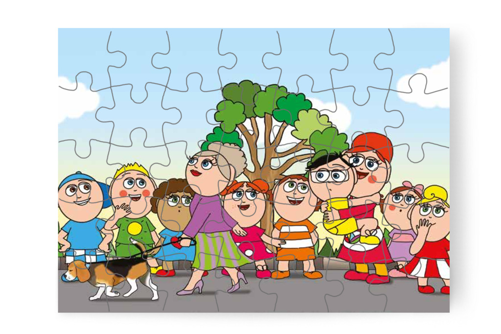 Óvónéni megnyugtatja Tamást – Tamás és a kutyusok puzzle, 35 darab [TC21-05-P35]