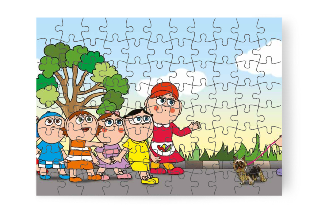 Ádám újabb kutyust vesz észre – Tamás és a kutyusok puzzle, 88 darab [TC21-09-P88]