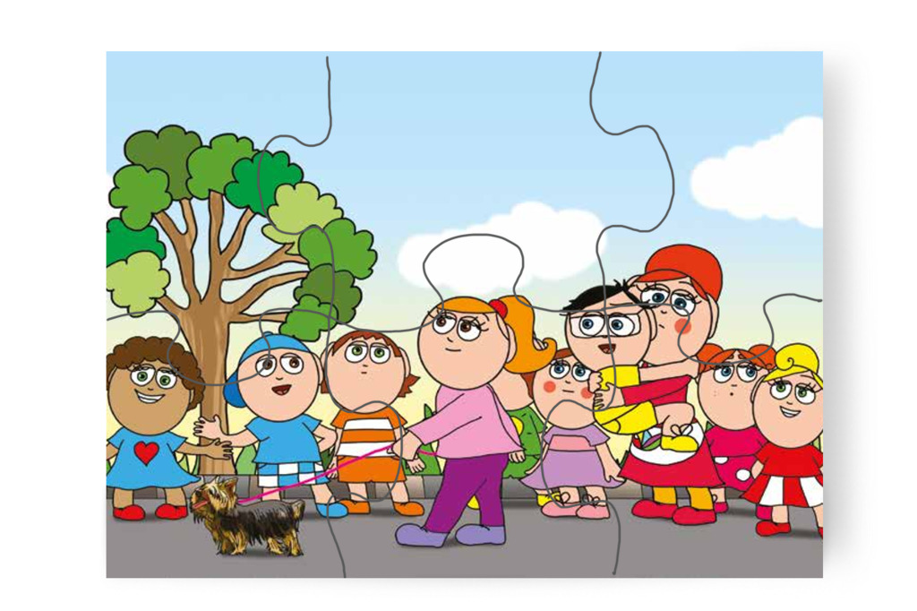Tamás ismét Óvónénihez menekül – Tamás és a kutyusok puzzle, 6 darab [TC21-10-P06]