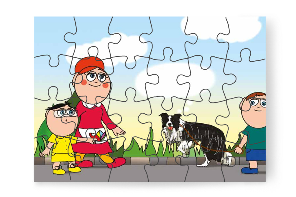 Tamás meghallja egy kutya gondolatait – Tamás és a kutyusok puzzle, 24 darab [TC21-14-P24]