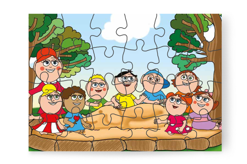 Tamás elmeséli a varázslatos sétát – Tamás és a kutyusok puzzle, 24 darab [TC21-22-P24]