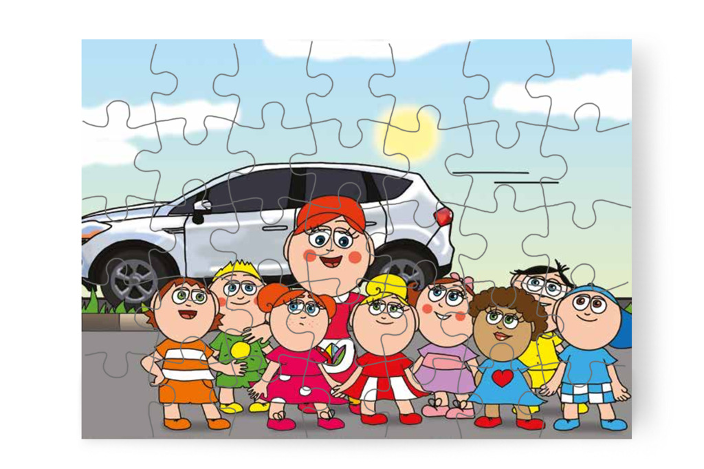 Óvónéni elmagyarázza a sziréna szerepét – Klára és a hangos autó puzzle, 35 darab [TC22-06-P35]