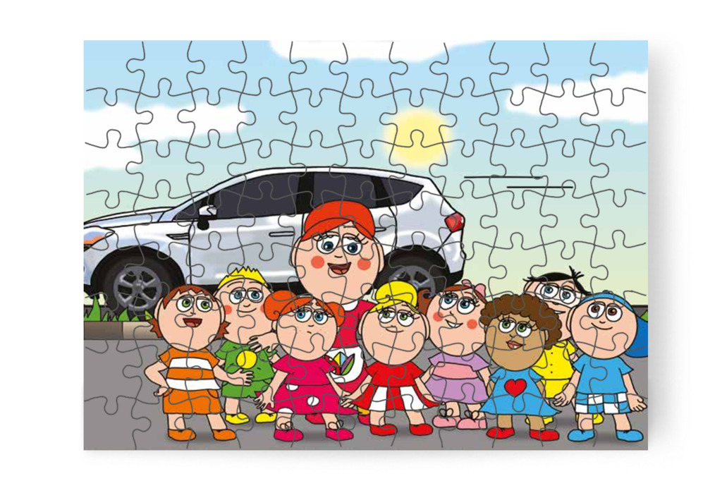 Óvónéni elmagyarázza a sziréna szerepét – Klára és a hangos autó puzzle, 88 darab [TC22-06-P88]