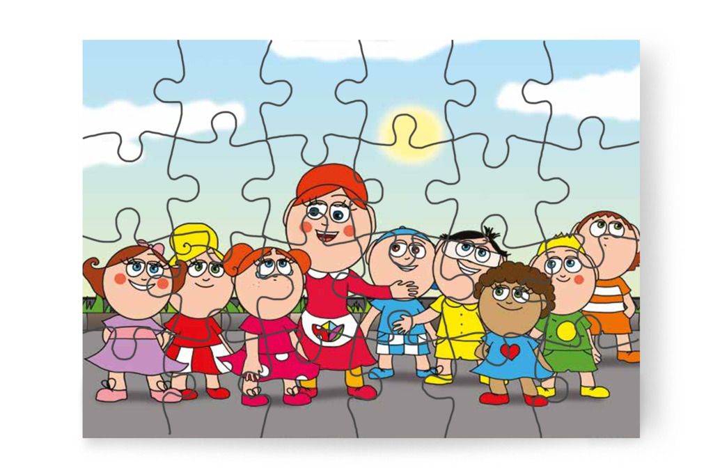 Óvónéni segítséget ígér Klárának – Klára és a hangos autó puzzle, 24 darab [TC22-10-P24]