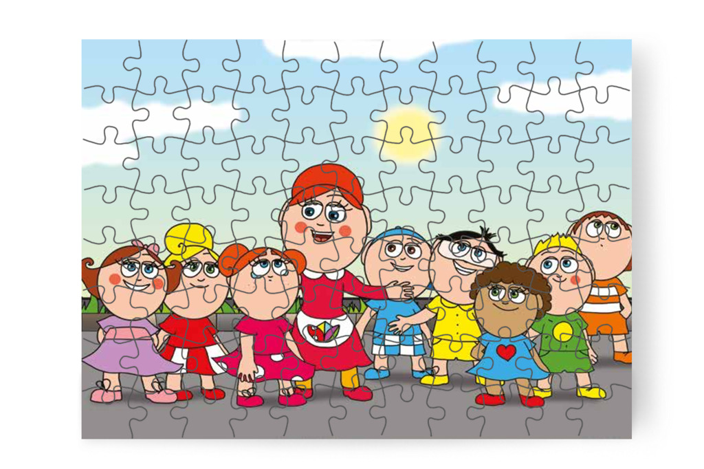 Óvónéni segítséget ígér Klárának – Klára és a hangos autó puzzle, 88 darab [TC22-10-P88]