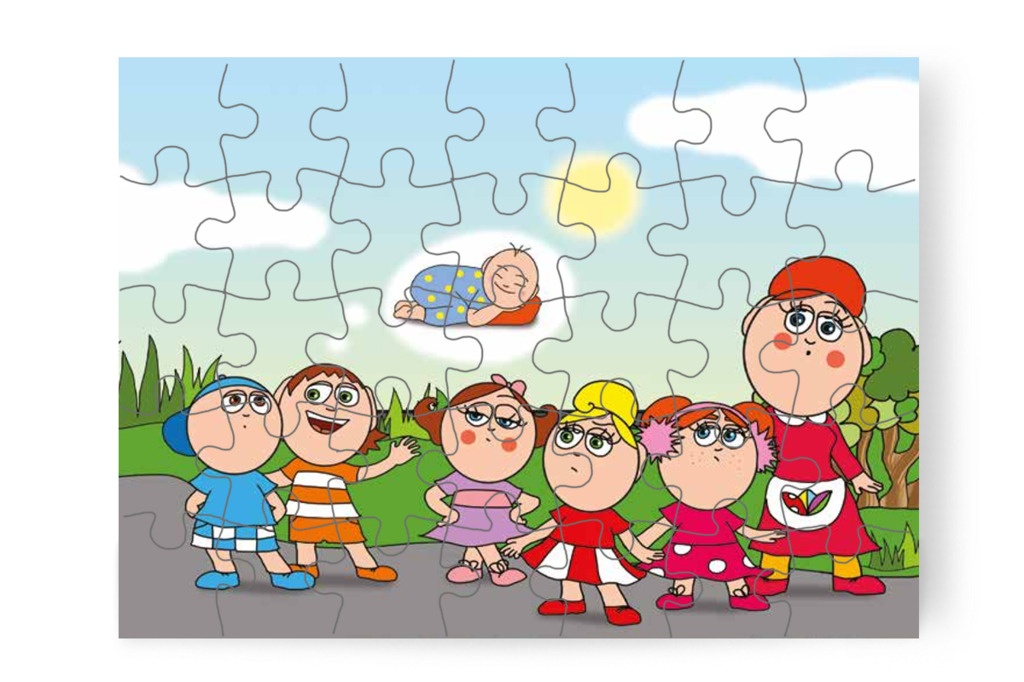 Ádám csúfolja Klárát – Klára és a hangos autó puzzle, 35 darab [TC22-13-P35]