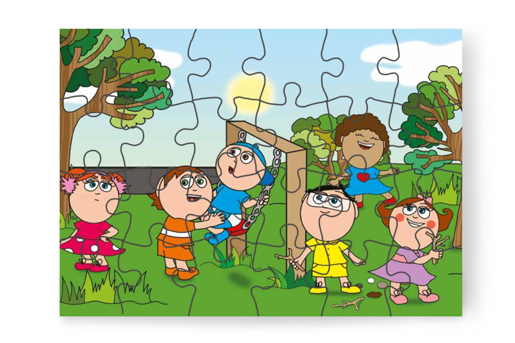 Márky rászól Ádámra a játszótéren – Klára és a hangos autó puzzle, 24 darab [TC22-14-P24]