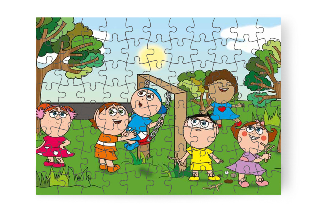 Márky rászól Ádámra a játszótéren – Klára és a hangos autó puzzle, 88 darab [TC22-14-P88]