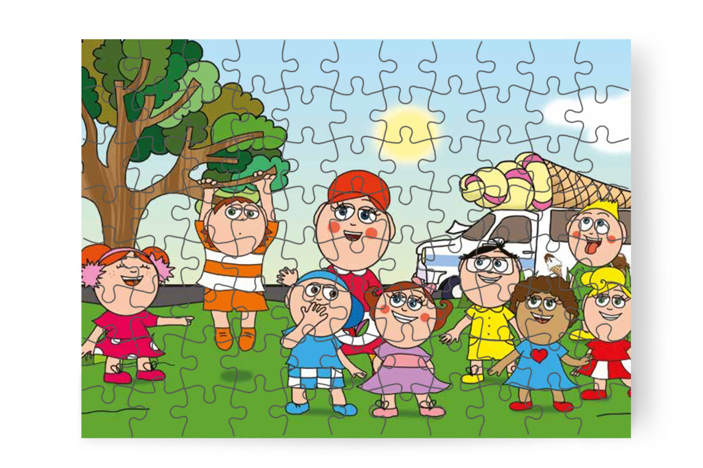 Klára emlékezteti Ádámot a szavaira – Klára és a hangos autó puzzle, 88 darab [TC22-17-P88]