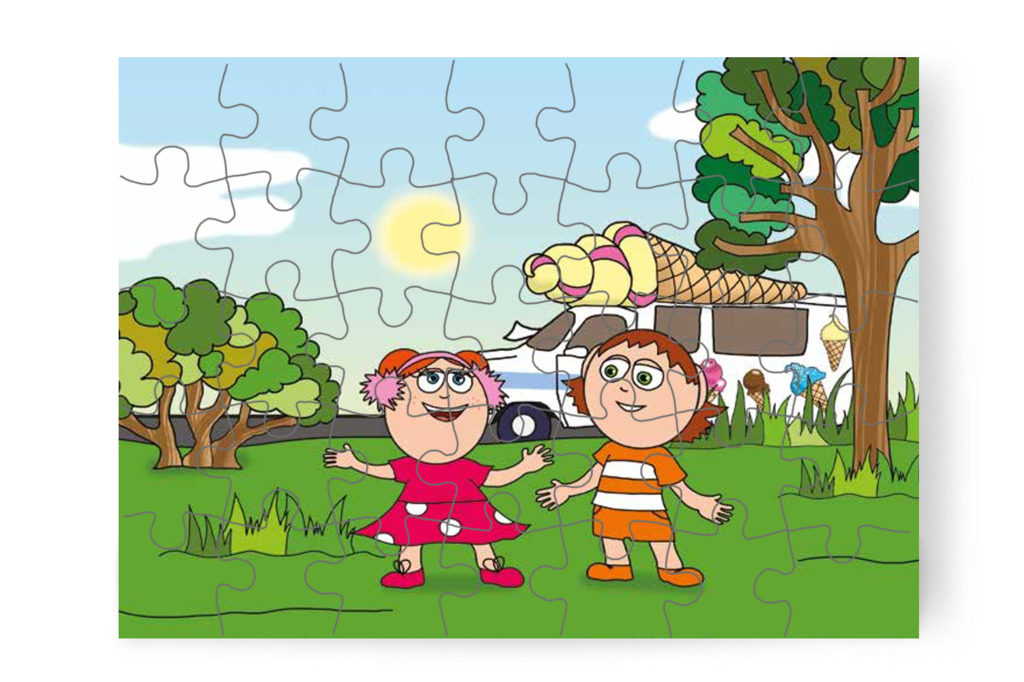 Ádám bocsánatot kér Klárától – Klára és a hangos autó puzzle, 35 darab [TC22-18-P35]