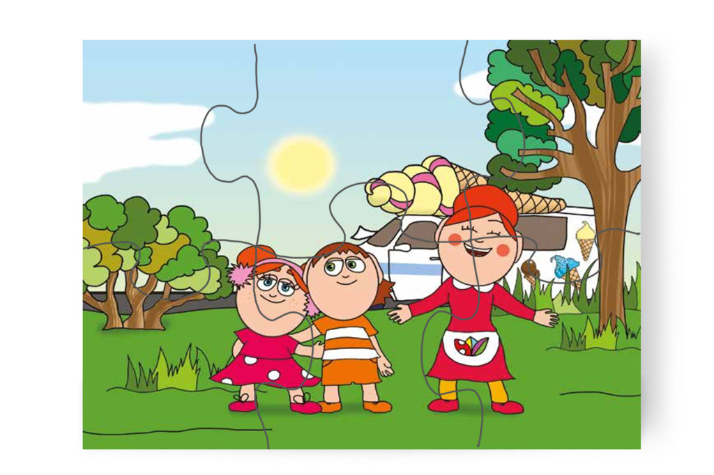 Óvónéni örül a kibékülésnek – Klára és a hangos autó puzzle, 6 darab [TC22-19-P06]