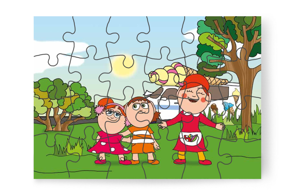 Óvónéni örül a kibékülésnek – Klára és a hangos autó puzzle, 24 darab [TC22-19-P24]