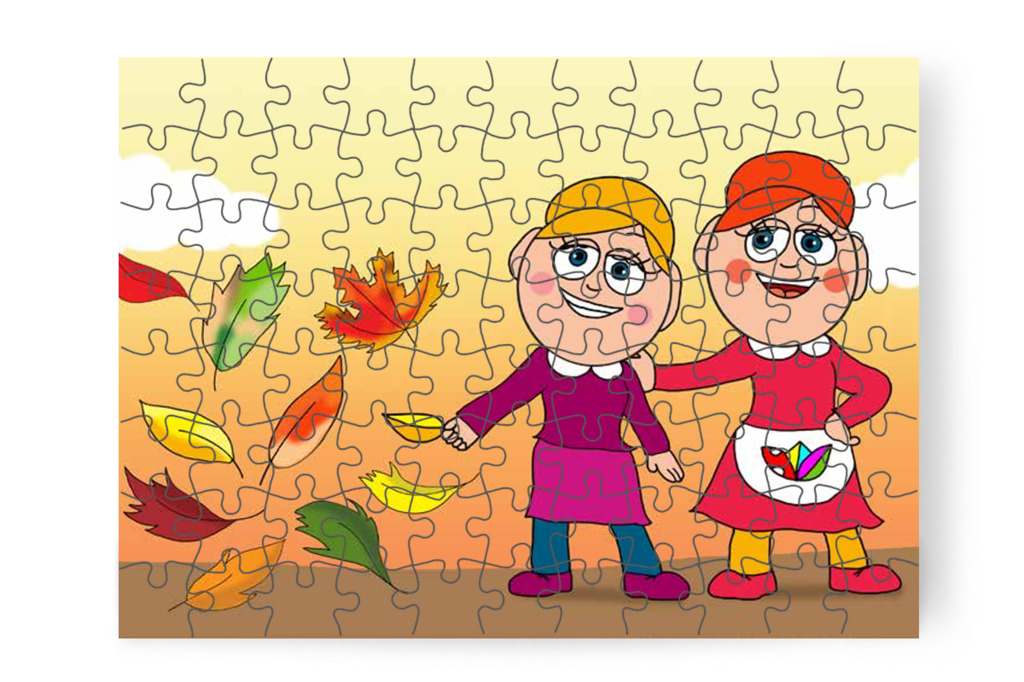 Őszi falidíszt terveznek – Patrik és a kiütések puzzle, 88 darab [TC23-02-P88]