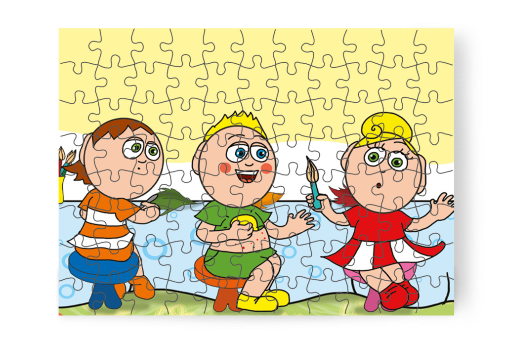 Patrik piros pöttyöket mutat Katának – Patrik és a kiütések puzzle, 88 darab [TC23-05-P88]