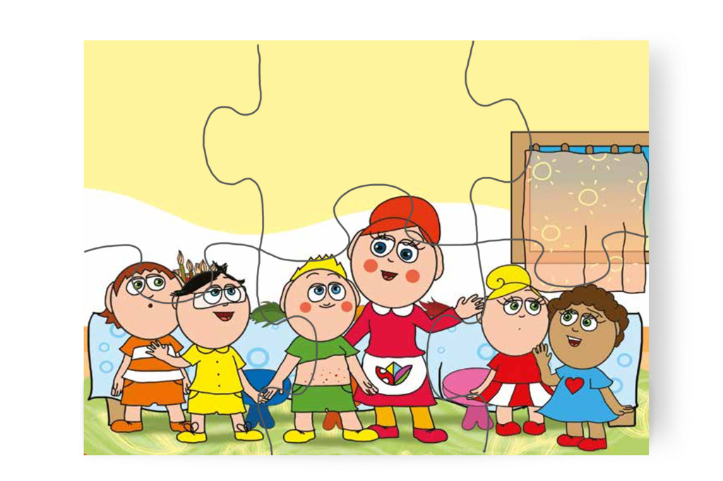 Óvónéni megnézi Patrik pocakját – Patrik és a kiütések puzzle, 6 darab [TC23-06-P06]