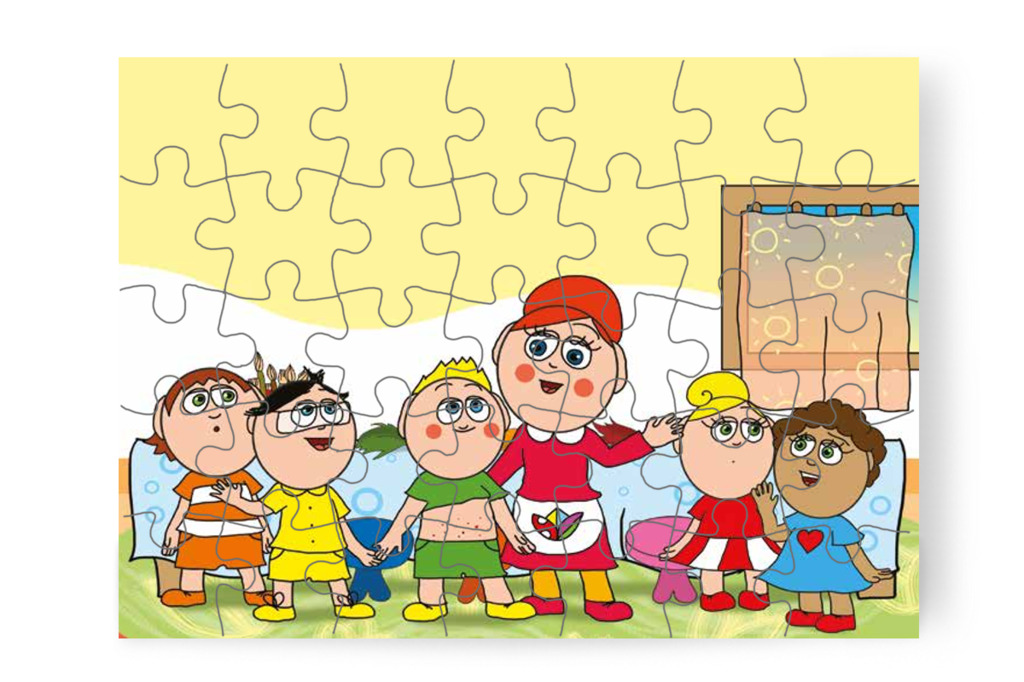 Óvónéni megnézi Patrik pocakját – Patrik és a kiütések puzzle, 35 darab [TC23-06-P35]