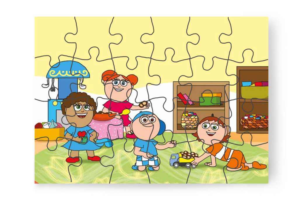 Gesztenyés játék a csoportszobában – Patrik és a kiütések puzzle, 24 darab [TC23-09-P24]