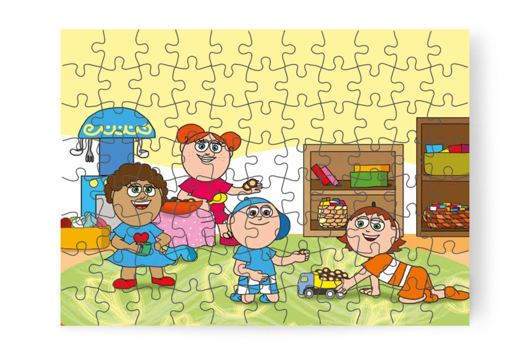 Gesztenyés játék a csoportszobában – Patrik és a kiütések puzzle, 88 darab [TC23-09-P88]