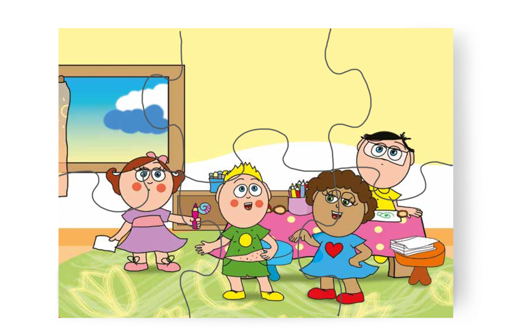 Patrik ismét pöttyöket mutat Dollynak – Patrik és a kiütések puzzle, 6 darab [TC23-10-P06]