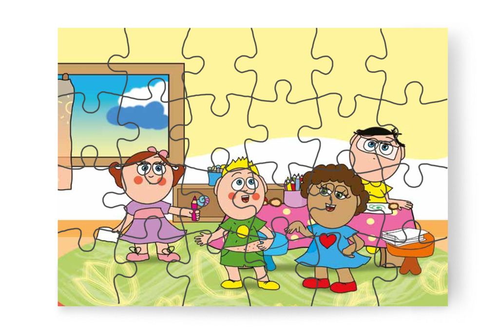 Patrik ismét pöttyöket mutat Dollynak – Patrik és a kiütések puzzle, 24 darab [TC23-10-P24]