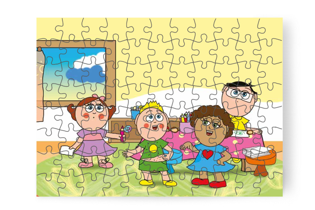 Patrik ismét pöttyöket mutat Dollynak – Patrik és a kiütések puzzle, 88 darab [TC23-10-P88]