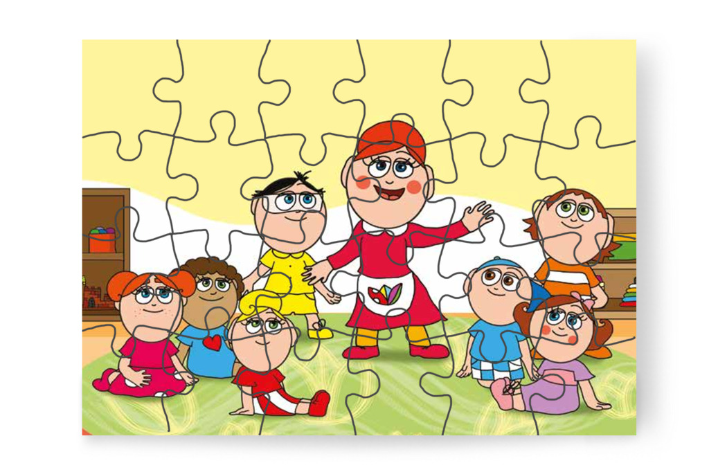 Óvónéni megnyugtatja a gyerekeket – Patrik és a kiütések puzzle, 24 darab [TC23-15-P24]