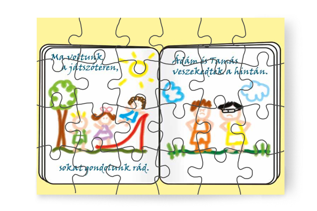 Patrikot is belerajzolják a füzetbe – Patrik és a kiütések puzzle, 24 darab [TC23-18-P24]