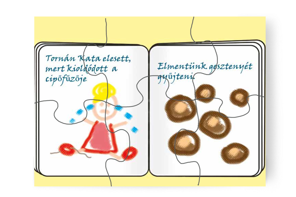 Torna és gesztenyék a füzet lapjain – Patrik és a kiütések puzzle, 6 darab [TC23-20-P06]