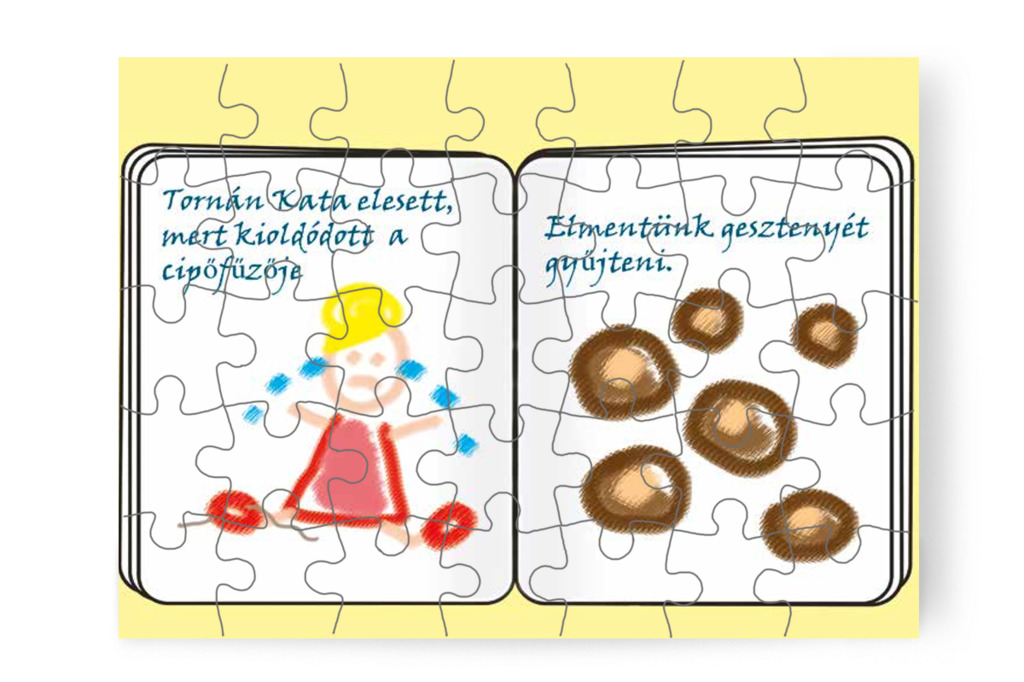 Torna és gesztenyék a füzet lapjain – Patrik és a kiütések puzzle, 35 darab [TC23-20-P35]
