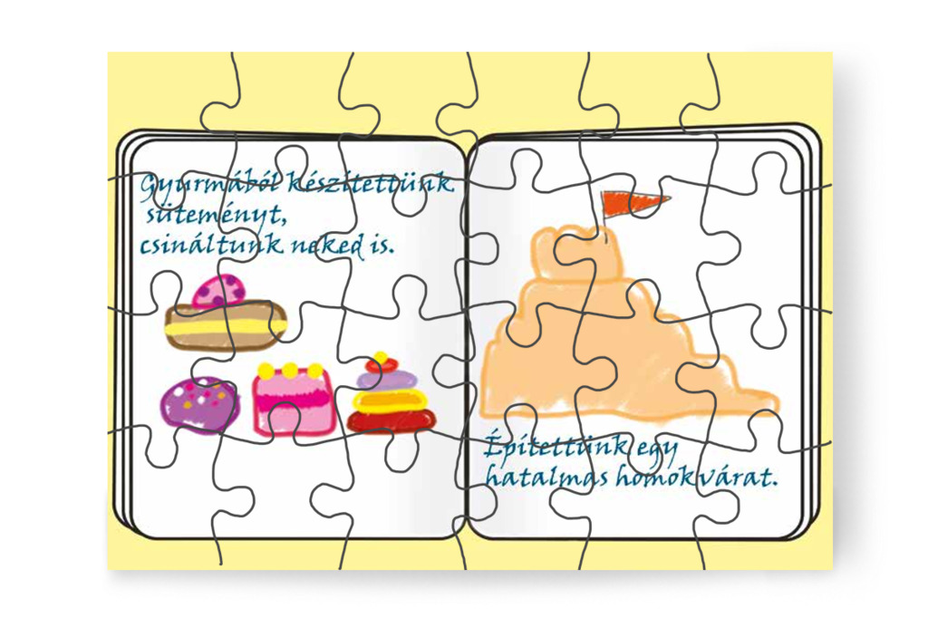 Sütemények és homokvár a rajzokon – Patrik és a kiütések puzzle, 24 darab [TC23-21-P24]